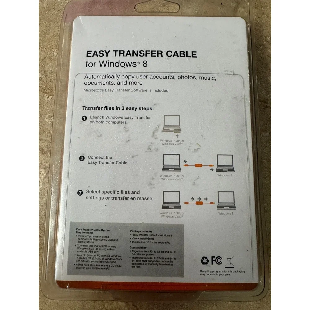 Micra Digital Easy Transfer Cable for Windows 8 USB 2.0 6ft 1.8m MD0001
